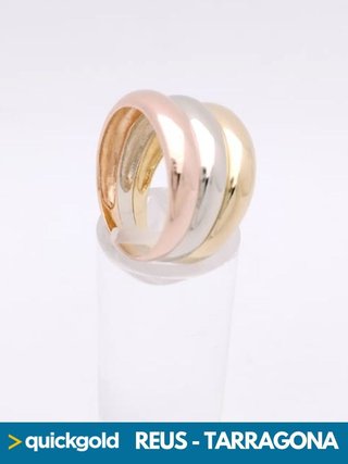 040-01-00660 ANILLO ORO 18k BANDAS T17