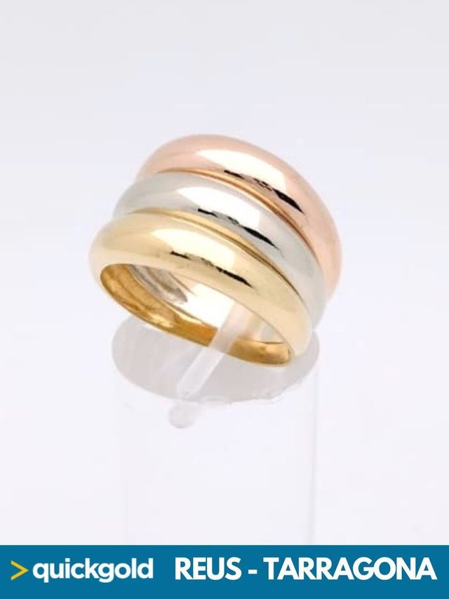 040-01-00660 ANILLO ORO 18k BANDAS T17