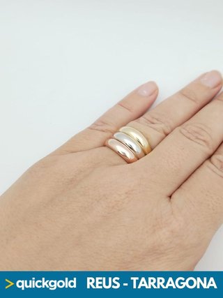 040-01-00660 ANILLO ORO 18k BANDAS T17