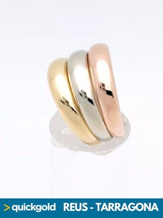040-01-00660 ANILLO ORO 18k BANDAS T17