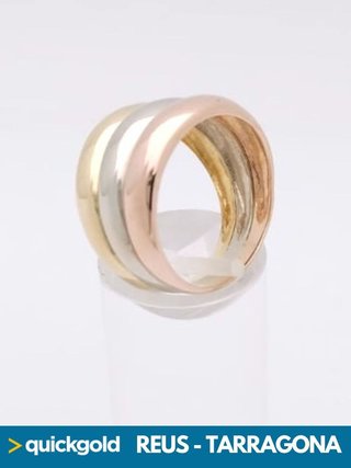 040-01-00660 ANILLO ORO 18k BANDAS T17