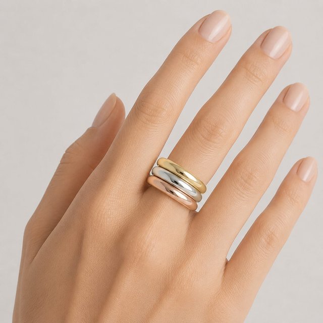 040-01-00660 ANILLO ORO 18k BANDAS T17