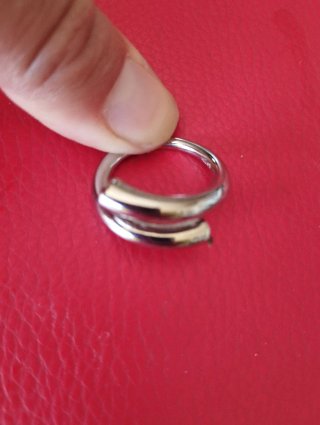 Anillo plata maciza diseño espiral