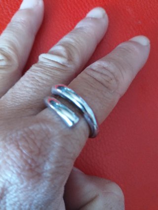 Anillo plata maciza diseño espiral