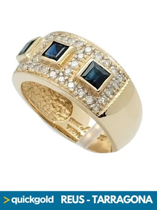 035-01-00866 ANILLO ORO 18K DIAMANTES T17