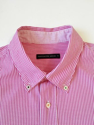 Camisa Purificación García cuadros vichy rosa