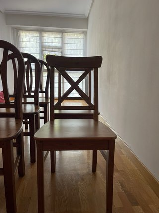 Conjunto 5 sillas de madera para comedor