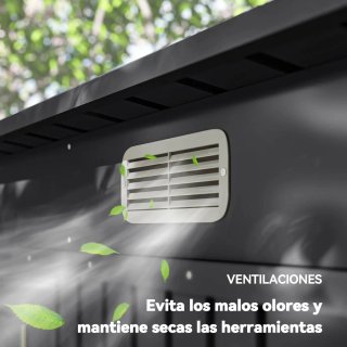Caseta Jardín Exterior 2,7m² 249x121x183cm