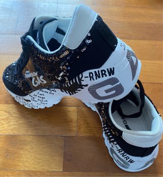 Scarpe Rainbow Donna Nero/Argento