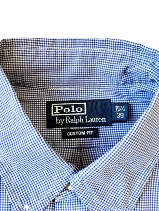 Camisa Ralph Lauren cuadros azul y blanco