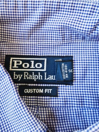 Camisa Ralph Lauren cuadros azul y blanco