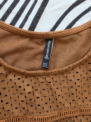 Camisa Stradivarius Talla S/36 Marrón