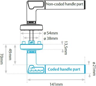 Manija electrónica para puerta Yale