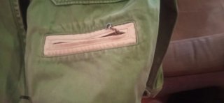 Chaqueta Diesel Verde y Beige
