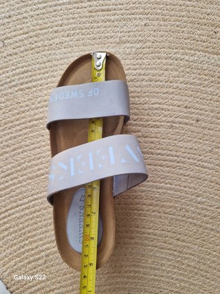 Sandalias Sweeks Beige/Plata Talla 37