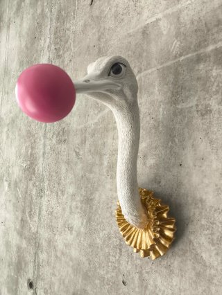 Avestruz Pop Art Kitsch Bubble gum chicle figura