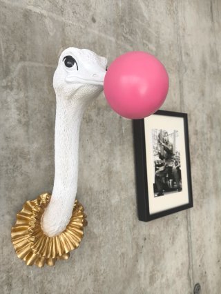 Avestruz Pop Art Kitsch Bubble gum chicle figura
