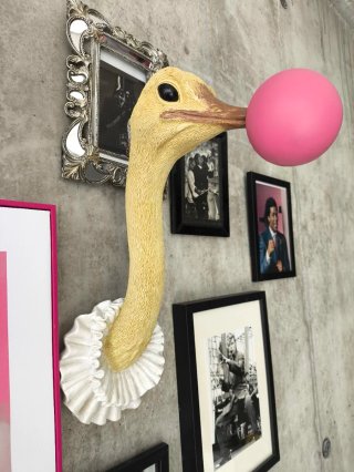 Avestruz Pop Art Kitsch Bubble gum chicle figura