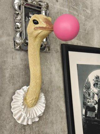 Avestruz Pop Art Kitsch Bubble gum chicle figura