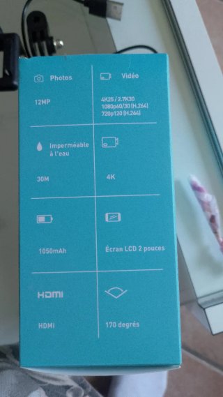 Action Cam 4K Ultra HD 12MP Impermeabile