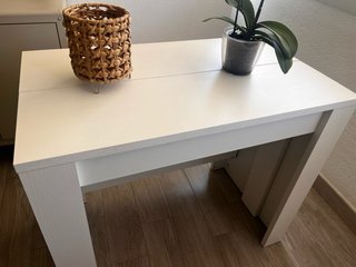 Mesa de comedor extensible de madera