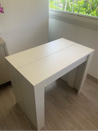Mesa de comedor extensible de madera