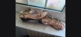 Sandali donna Renda oro multicolor