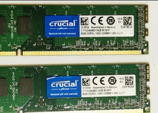 Crucial 16 gb ram Ddr3 ( 2 x 8 )