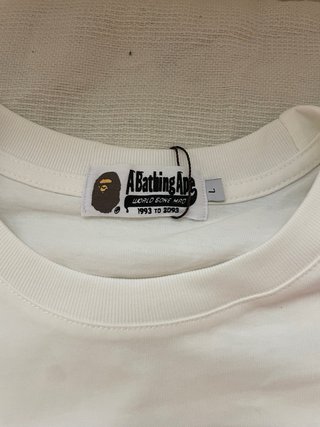 Camiseta BAPE x Burberry Multicolor Blanca