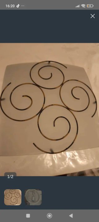 Plafón de techo espiral metal