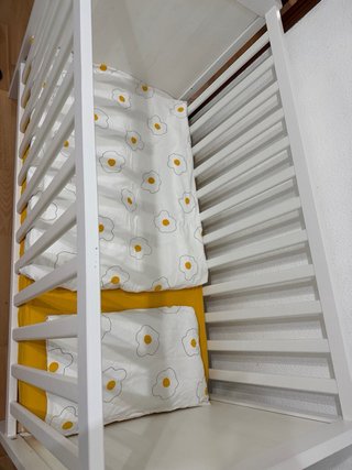 Cuna IKEA bebé blanca + colchón + 2 juegos de sába