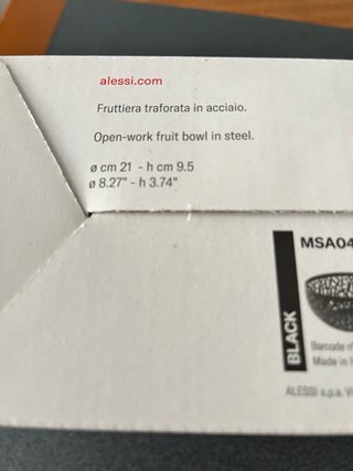 Fruttiera Alessi in metallo traforato