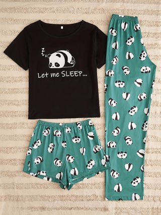 Pijama 3 piezas mujer talla M