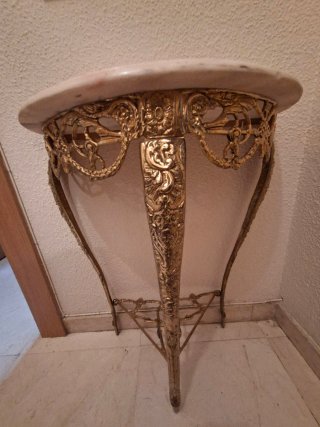 Consola Mármol y Bronce Entrada Casa