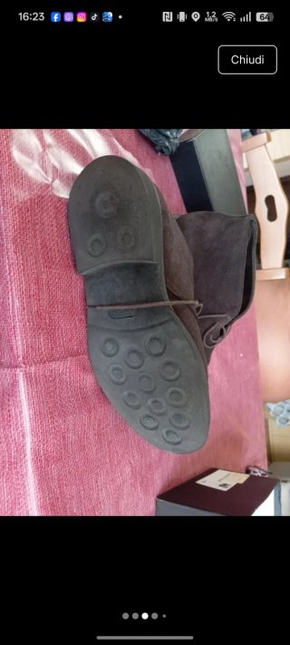 Scarpe uomo scamosciate marroni taglia 43