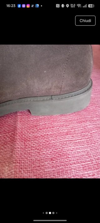Scarpe uomo scamosciate marroni taglia 43