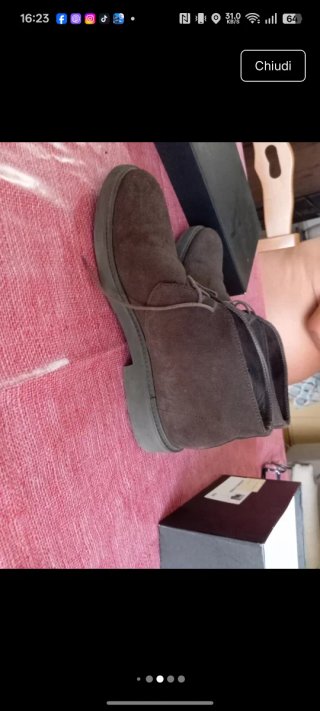 Scarpe uomo scamosciate marroni taglia 43