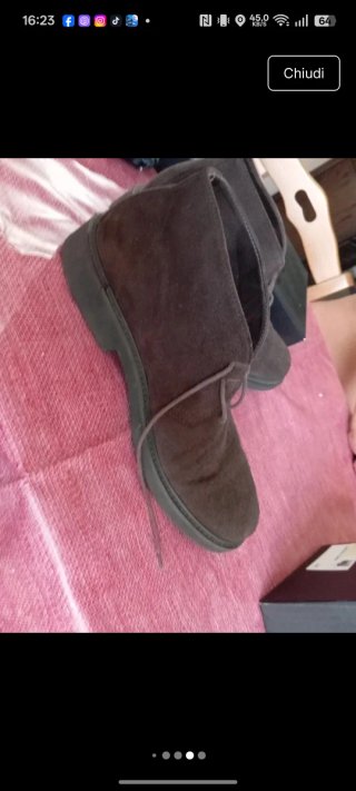 Scarpe uomo scamosciate marroni taglia 43