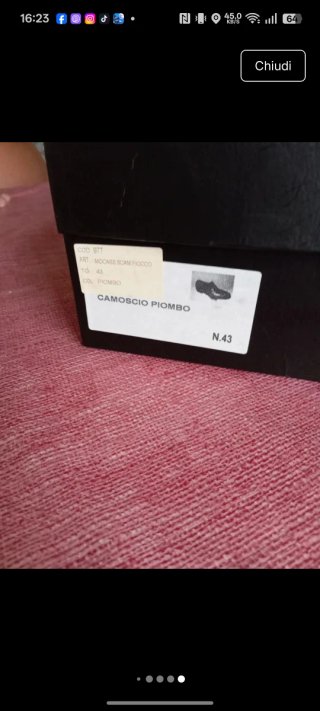 Scarpe uomo scamosciate marroni taglia 43