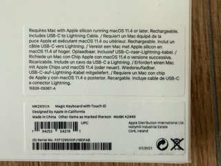 Teclado Apple Magic Keyboard con Touch ID.