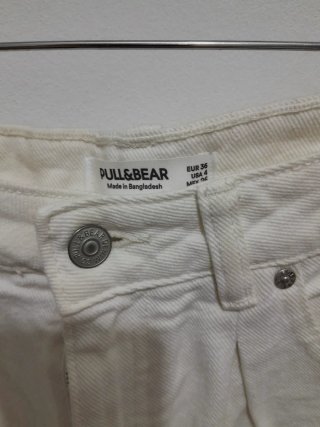 Shorts vaqueros blancos Pull & Bear Talla S