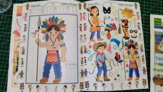Cuadernos de iniciales en punto de cruz,