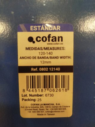 Abrazaderas Cofan 120-140mm (25 uds)