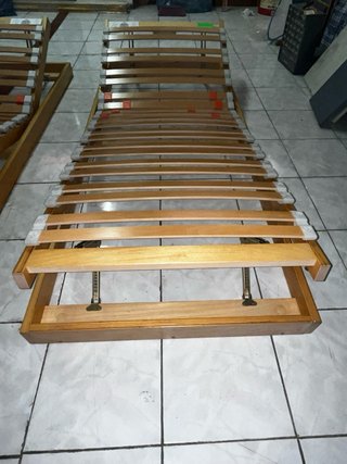 2 Somier reclinable 80x190 de láminas madera