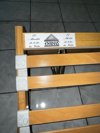2 Somier reclinable 80x190 de láminas madera