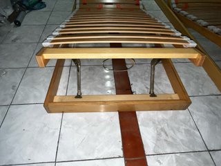 2 Somier reclinable 80x190 de láminas madera
