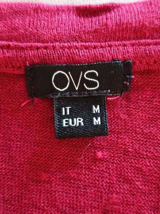 T-shirt rosso scuro in lino