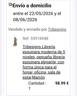 Estantería de esquina madera