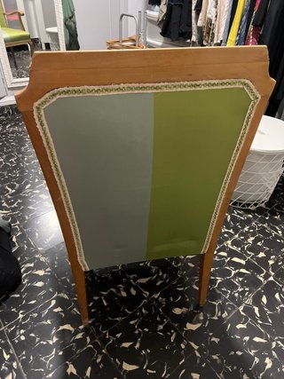 Butaca de tela y madera