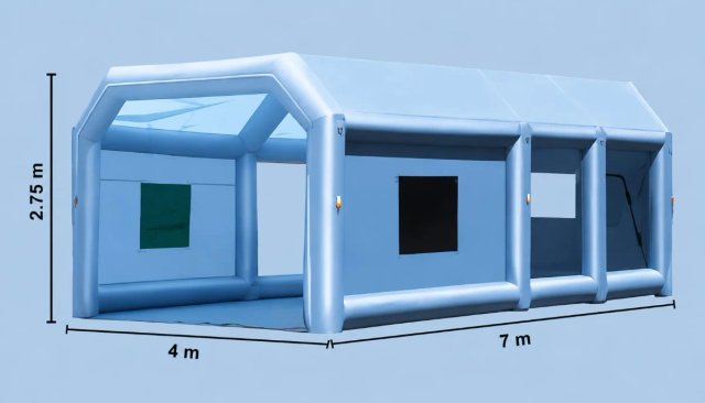 Cabina de pintura hinchable